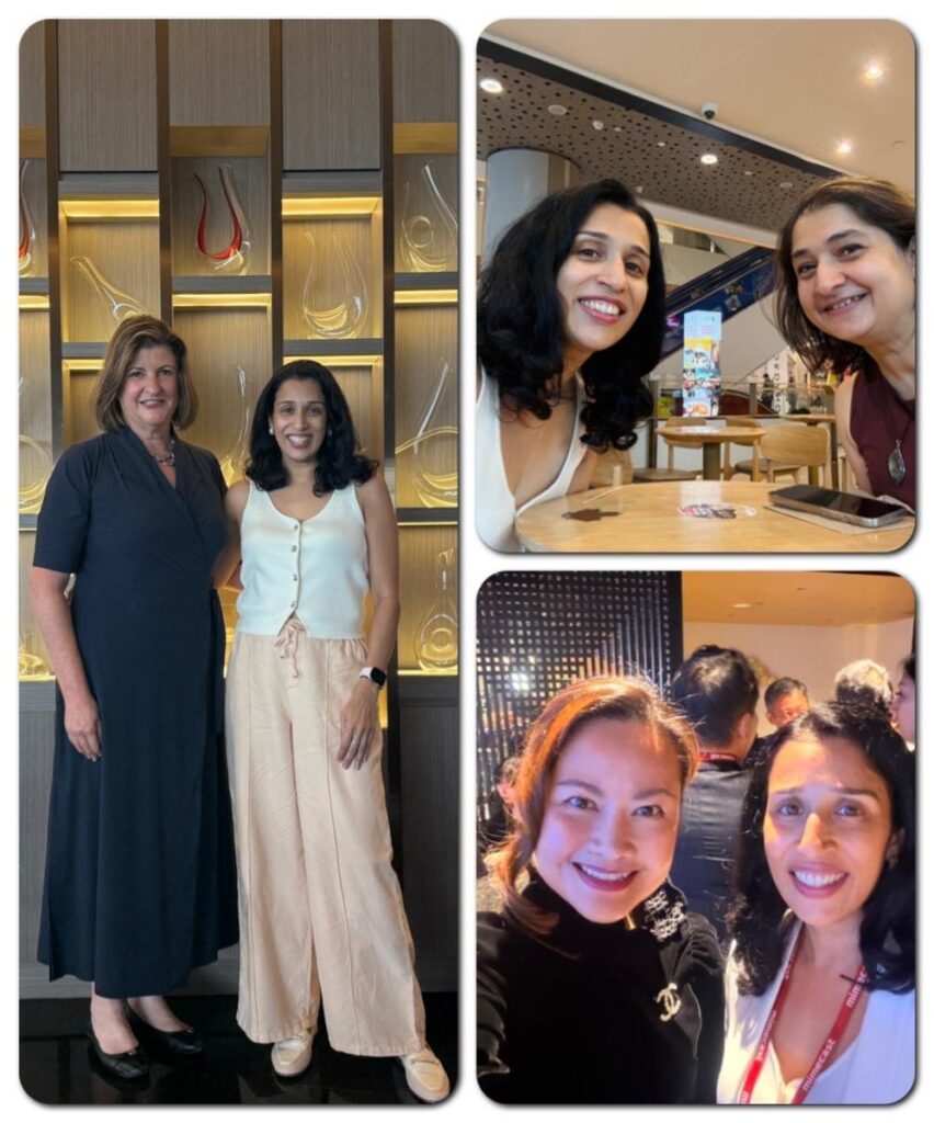 Dr Anuradha Rao with Clar Rosso and friends at Meet Up Monday